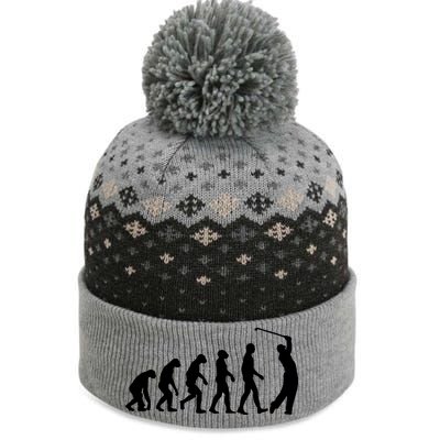 Golf Evolution Funny Golfer The Baniff Cuffed Pom Beanie