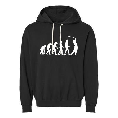 Golf Evolution Funny Golfer Garment-Dyed Fleece Hoodie