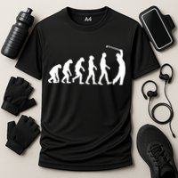 Golf Evolution Funny Golfer Cooling Performance Crew T-Shirt