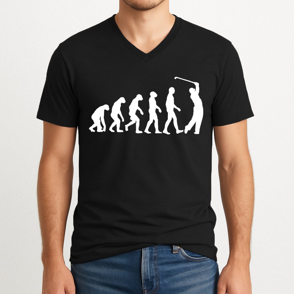Golf Evolution Funny Golfer V-Neck T-Shirt
