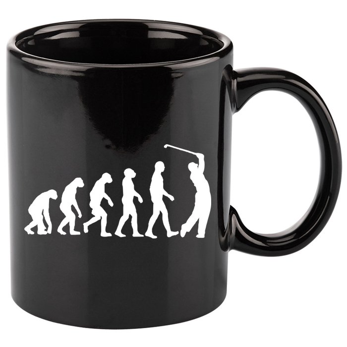 Golf Evolution Funny Golfer 11oz C Handle Ceramic Mug