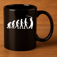 Golf Evolution Funny Golfer 11oz C Handle Ceramic Mug