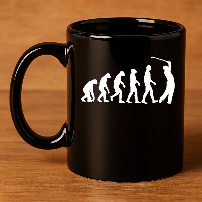Golf Evolution Funny Golfer 11oz C Handle Ceramic Mug