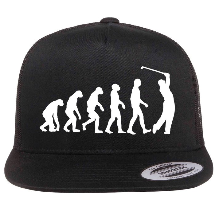 Golf Evolution Funny Golfer Flatbill Hat