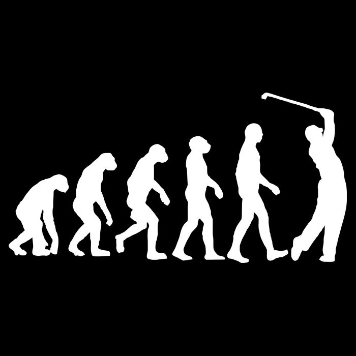 Golf Evolution Funny Golfer Flatbill Hat