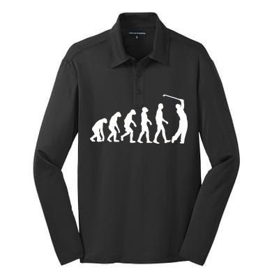 Golf Evolution Funny Golfer Silk Touch Performance Long Sleeve Polo