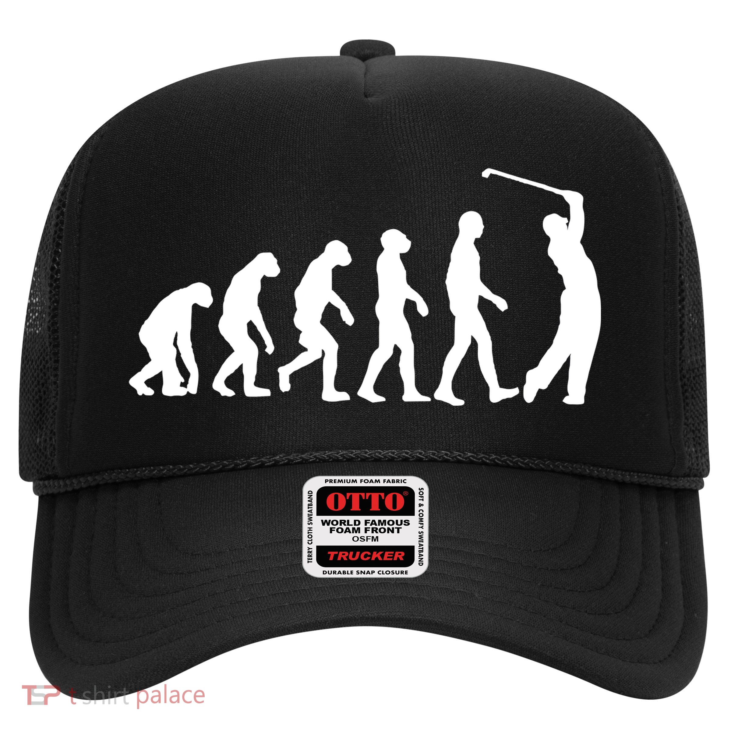 Golf Evolution Funny Golfer Trucker Hat
