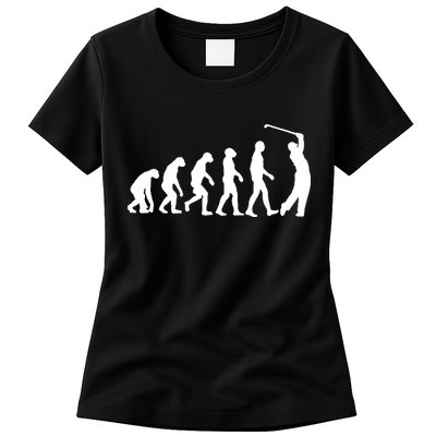 Golf Evolution Funny Golfer Womens T-Shirt