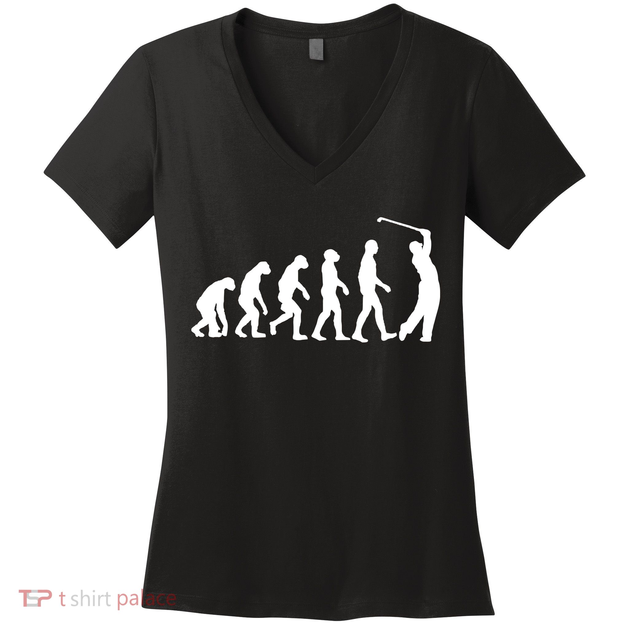 Golf Evolution Funny Golfer Women's V-Neck T-Shirt