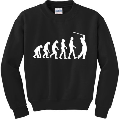 Golf Evolution Funny Golfer Kids Sweatshirt