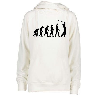 Golf Evolution Funny Golfer Womens Funnel Neck Pullover Hood