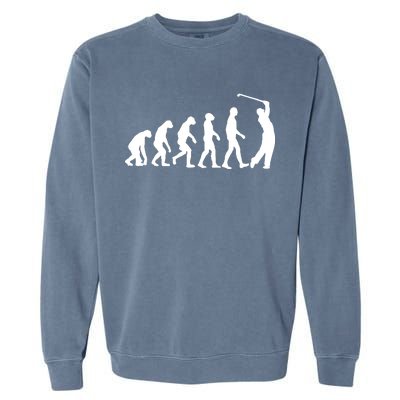 Golf Evolution Funny Golfer Garment-Dyed Sweatshirt