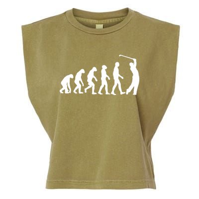 Golf Evolution Funny Golfer Garment-Dyed Women's Muscle Tee