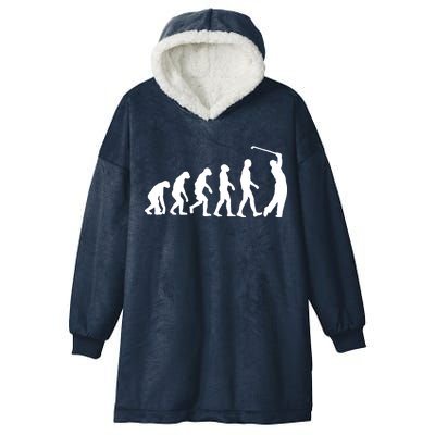 Golf Evolution Funny Golfer Hooded Wearable Blanket