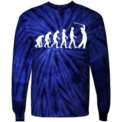 Golf Evolution Funny Golfer Tie-Dye Long Sleeve Shirt