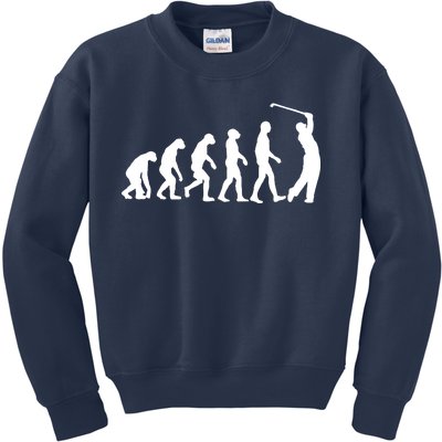 Golf Evolution Funny Golfer Kids Sweatshirt