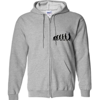 Golf Evolution Funny Golfer Full Zip Hoodie