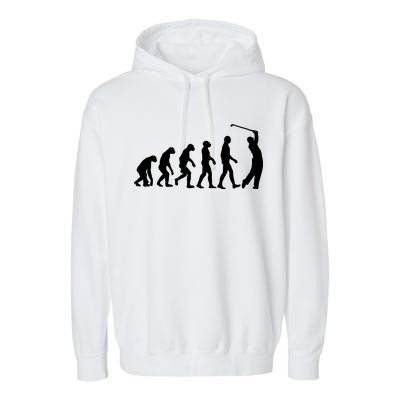 Golf Evolution Funny Golfer Garment-Dyed Fleece Hoodie