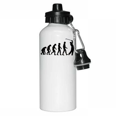 Golf Evolution Funny Golfer Aluminum Water Bottle