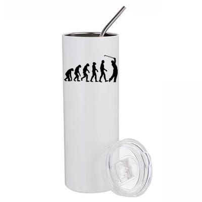 Golf Evolution Funny Golfer Stainless Steel Tumbler