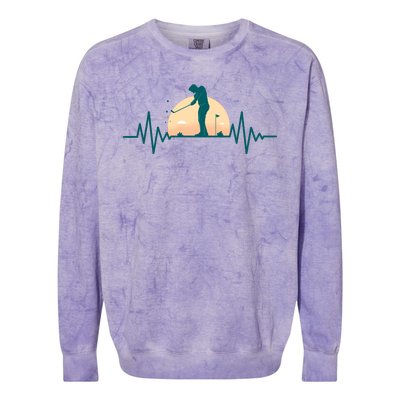 Golf Hearbeat Colorblast Crewneck Sweatshirt