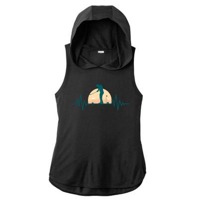 Golf Hearbeat Ladies PosiCharge Tri-Blend Wicking Draft Hoodie Tank