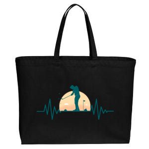 Golf Hearbeat Cotton Canvas Jumbo Tote