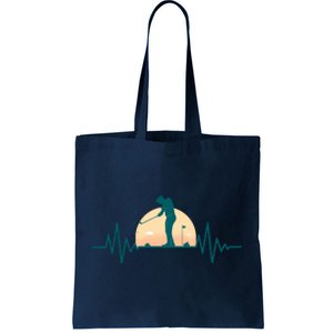 Golf Hearbeat Tote Bag