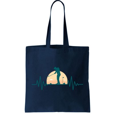 Golf Hearbeat Tote Bag