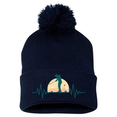 Golf Hearbeat Pom Pom 12in Knit Beanie