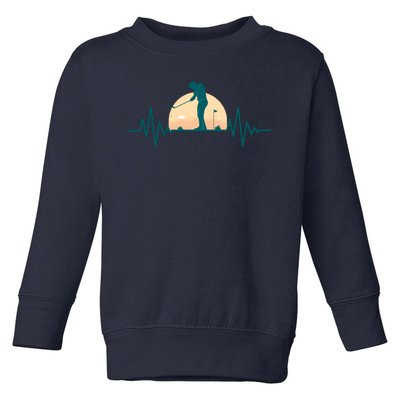 Golf Hearbeat Toddler Sweatshirt