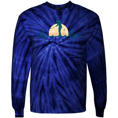 Golf Hearbeat Tie-Dye Long Sleeve Shirt