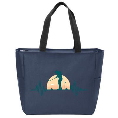 Golf Hearbeat Zip Tote Bag