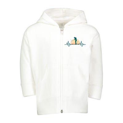 Golf Hearbeat Toddler Zip Fleece Hoodie