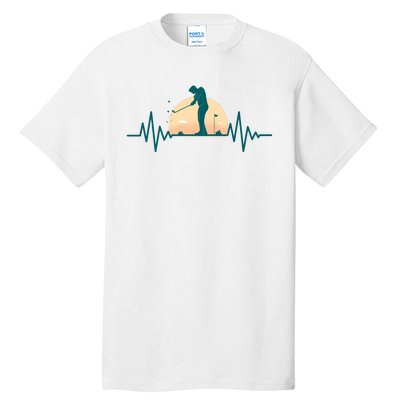 Golf Hearbeat Tall T-Shirt