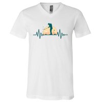 Golf Hearbeat V-Neck T-Shirt