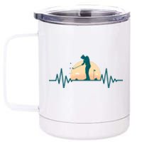 Golf Hearbeat 12 oz Stainless Steel Tumbler Cup