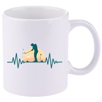Golf Hearbeat 11oz C Handle Ceramic Mug