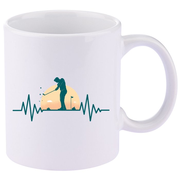 Golf Hearbeat 11oz C Handle Ceramic Mug