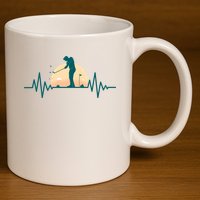 Golf Hearbeat 11oz C Handle Ceramic Mug