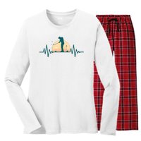 Golf Hearbeat Women's Long Sleeve Flannel Pajama Set 