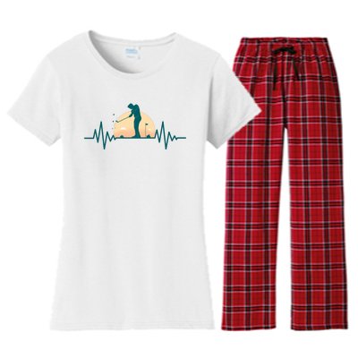 Golf Hearbeat Women's Flannel Pajama Set