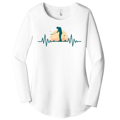 Golf Hearbeat Women's Perfect Tri Tunic Long Sleeve Shirt