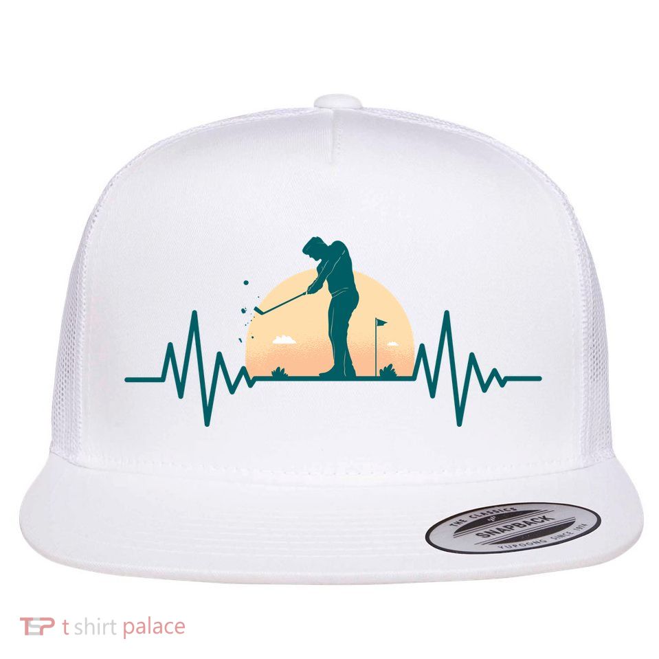 Golf Hearbeat Flatbill Hat
