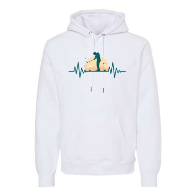 Golf Hearbeat Premium Hoodie