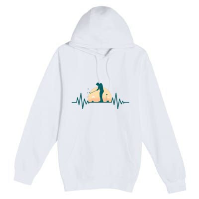 Golf Hearbeat Premium Pullover Hoodie