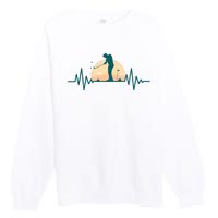 Golf Hearbeat Premium Crewneck Sweatshirt