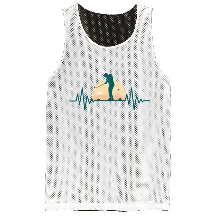 Golf Hearbeat Mesh Reversible Basketball Jersey Tank