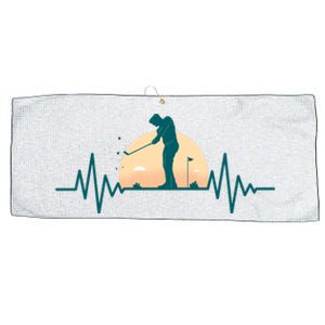 Golf Hearbeat Large Microfiber Waffle Golf Towel