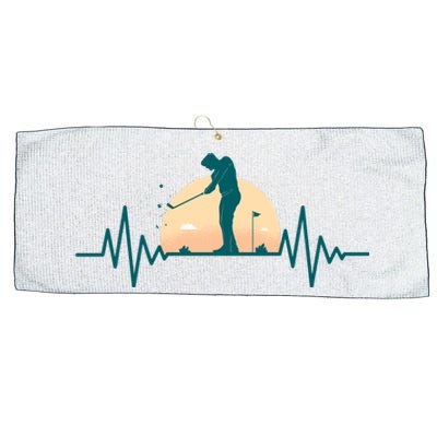 Golf Hearbeat Large Microfiber Waffle Golf Towel